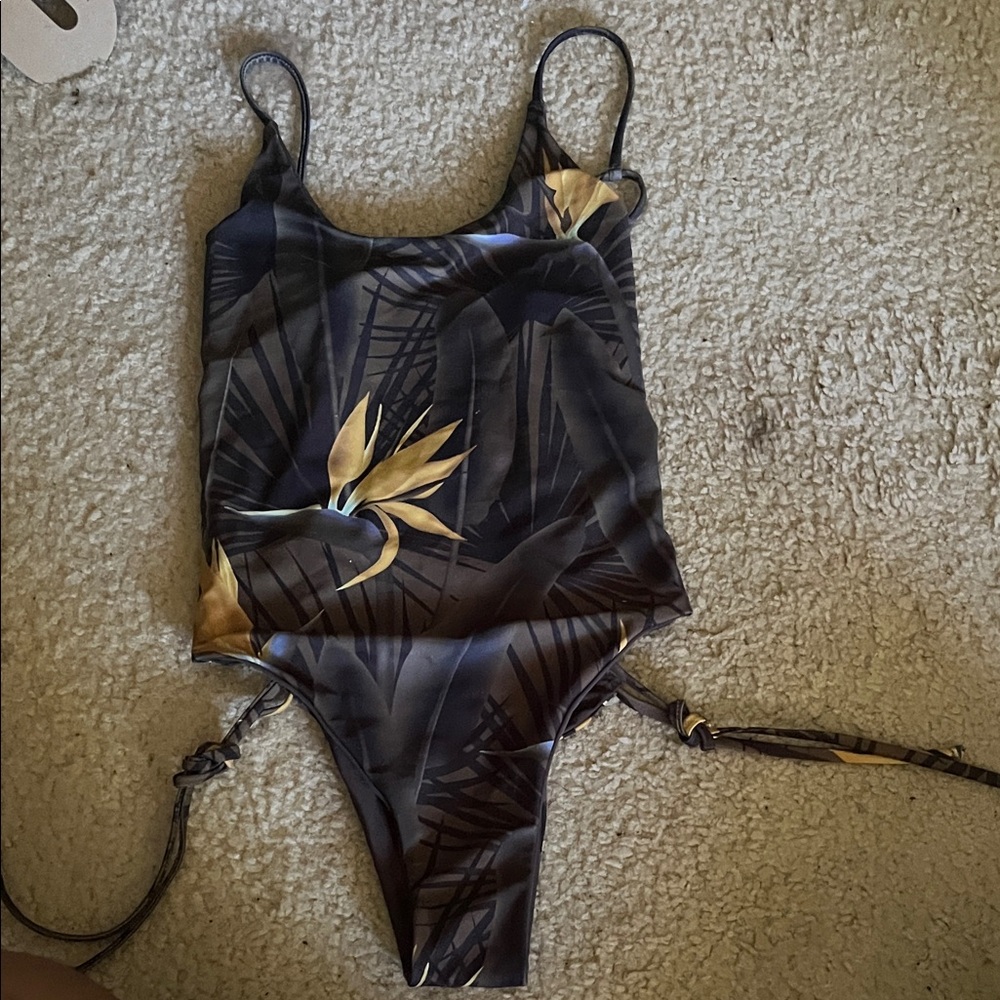 Tropical Print One-Piece Swimsuit